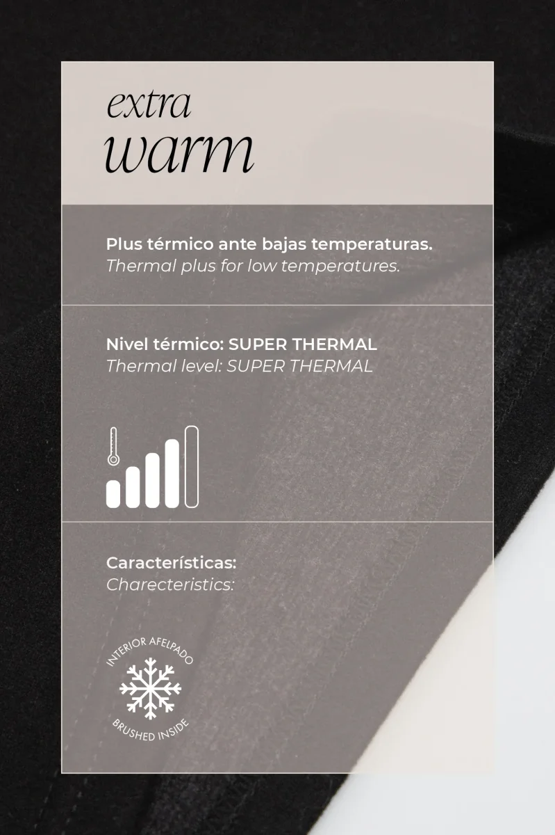 Leggings Térmicas de Algodão Preto - Image 6
