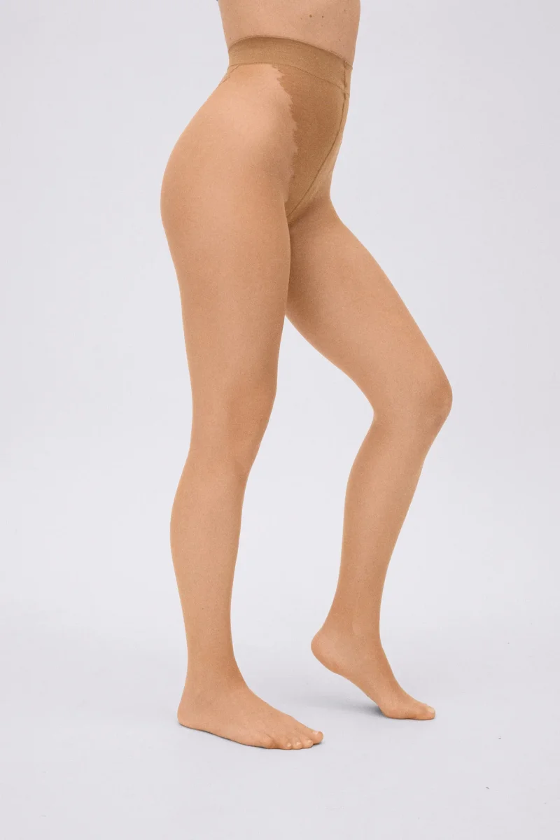 Meia-calça marrom indestrutível de 10 denier - Image 3