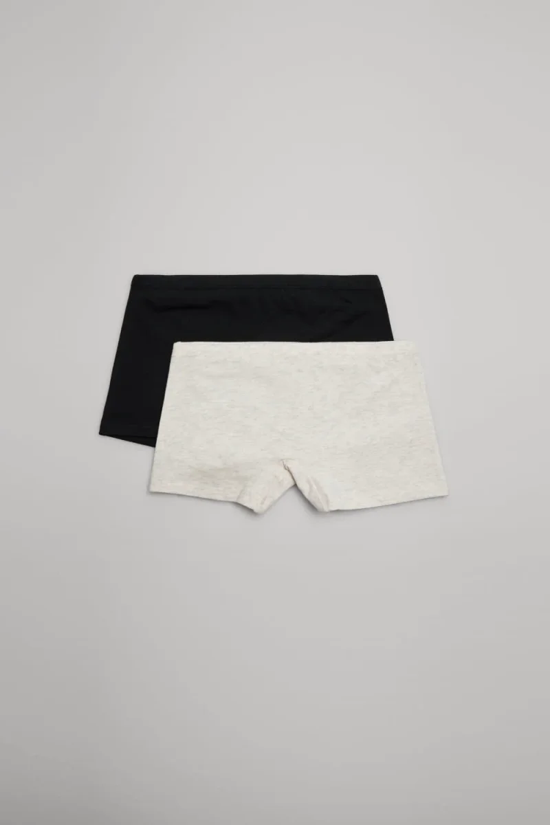 Pack de 2 culotes jovens pretas e cinzentas - Image 2