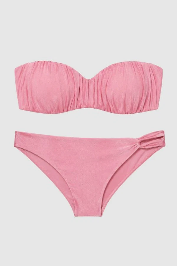 Biquíni bandeau rosa brilhante @maria.gomezg - Image 4