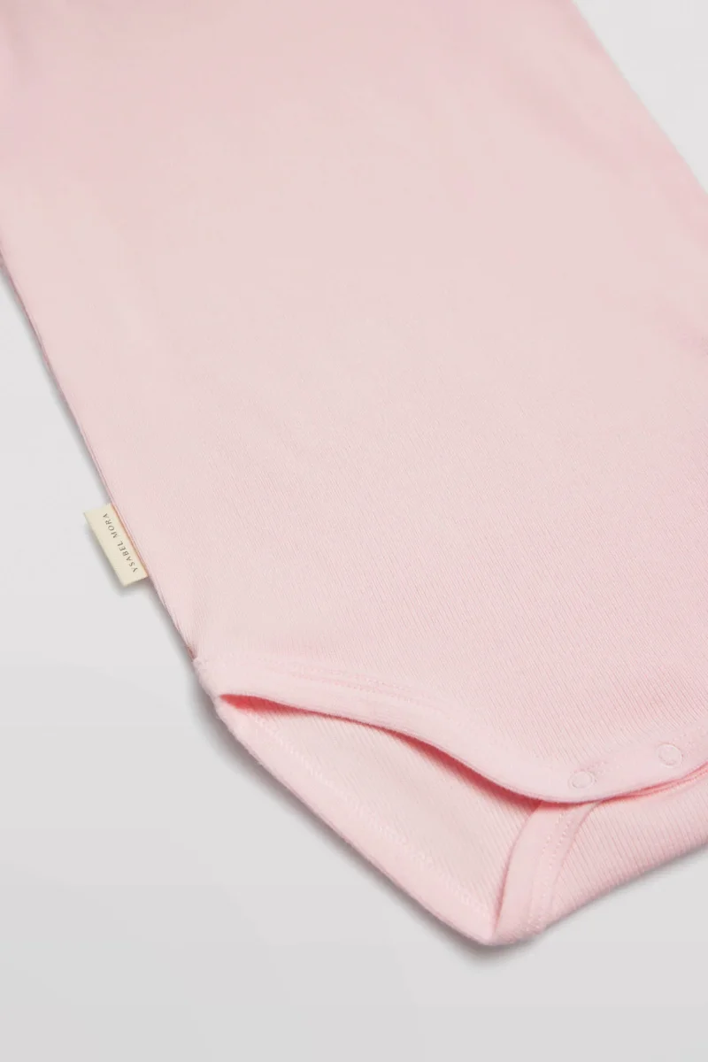 Body básico para bebê com alças largas rosa - Image 3