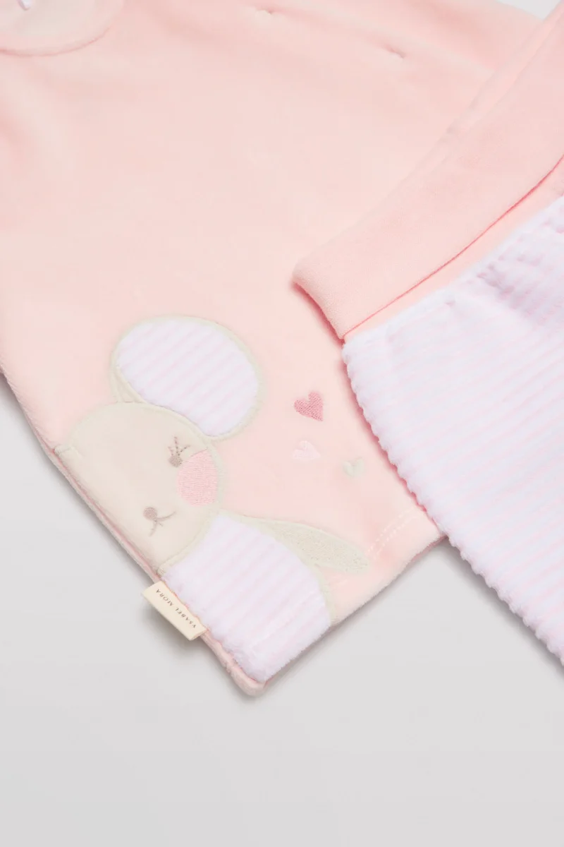 Conjunto bebê manga longa mouse rosa - Image 5