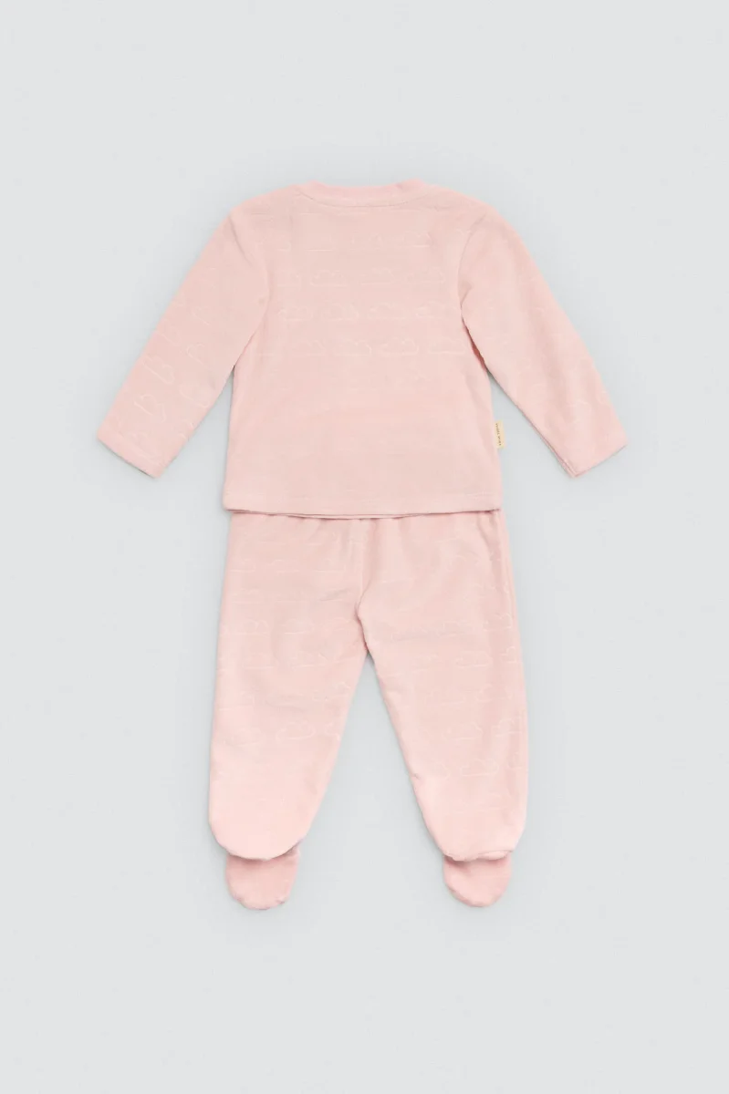 Conjunto de bebê de manga comprida rosa Rainbowland - Image 3