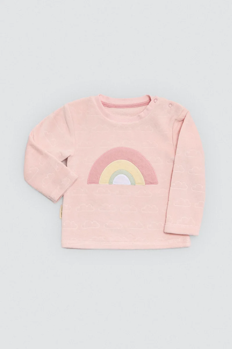 Conjunto de bebê de manga comprida rosa Rainbowland - Image 4