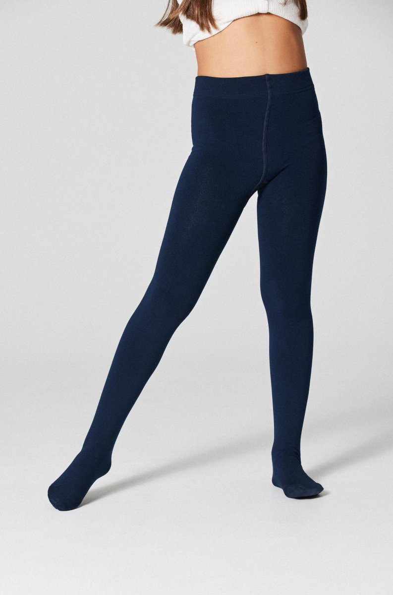 Collants térmicos infantis 140 denier azul marinho - Image 2