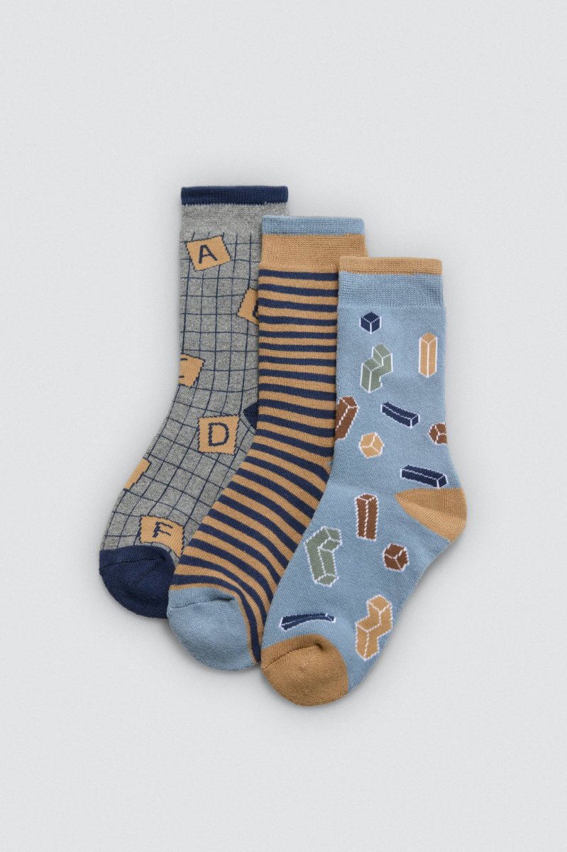 Pacote de 3 meias térmicas infantis com estampas de jogos de tabuleiro - Image 2