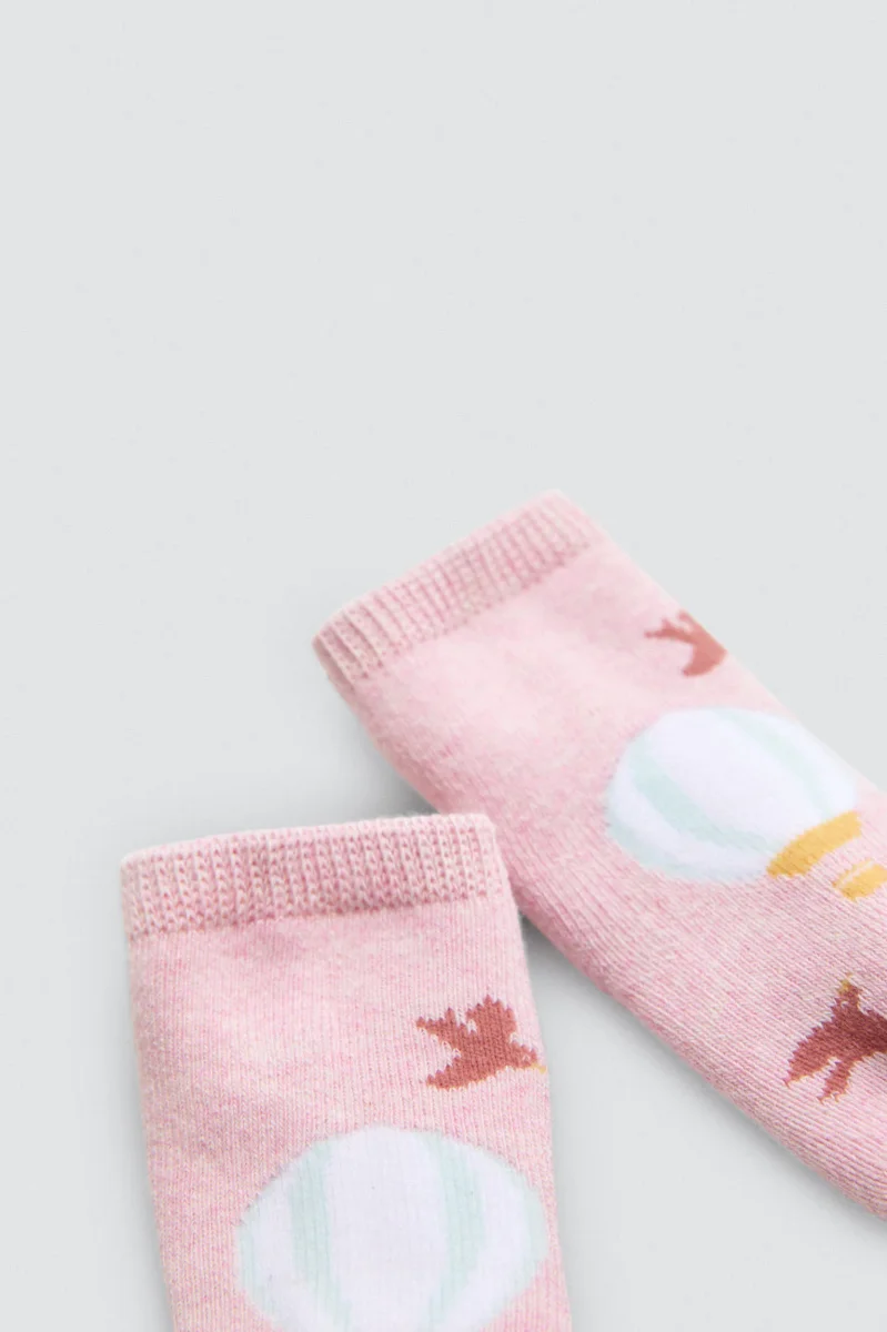 Pacote de 4 meias térmicas para bebê com estampa de balões - Image 4