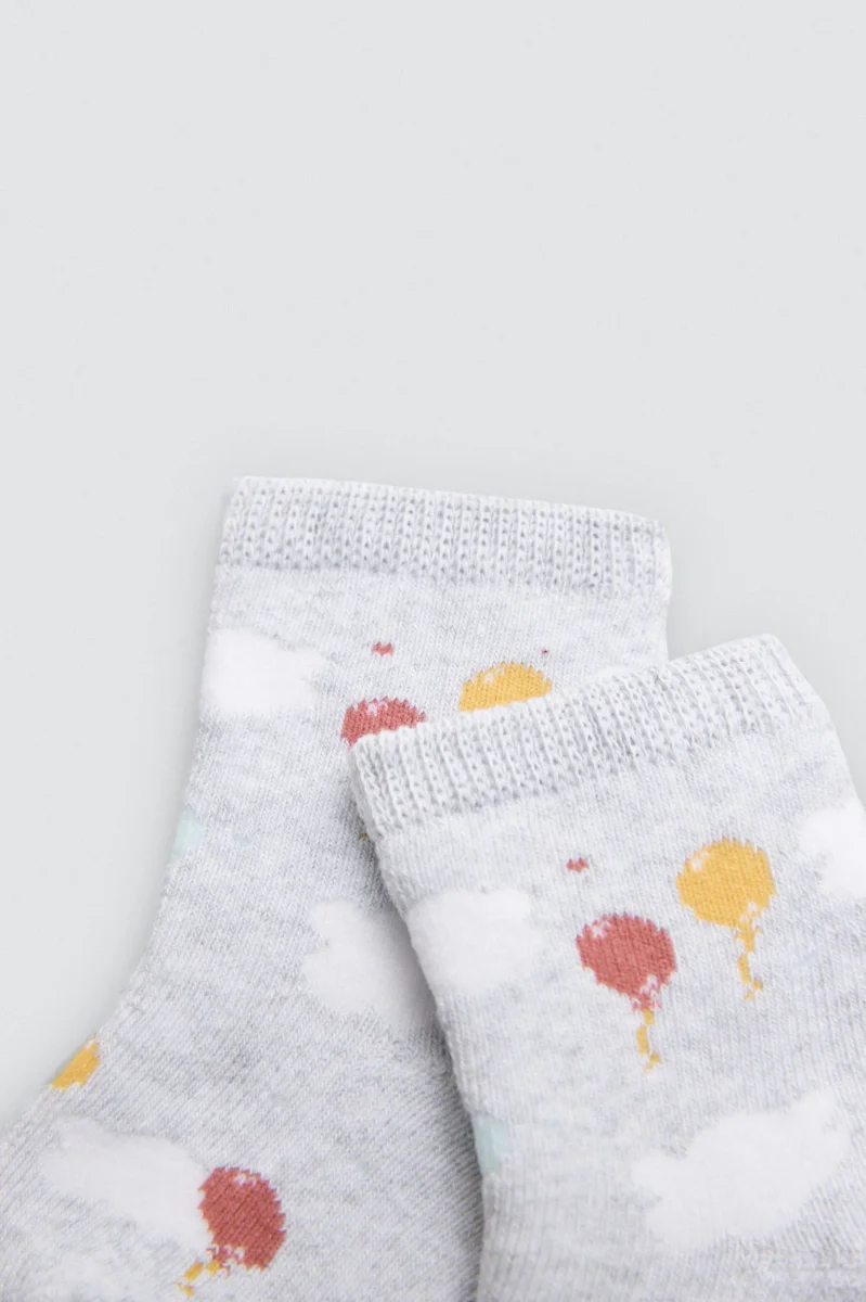 Pacote de 4 meias térmicas para bebê com estampa de balões - Image 6