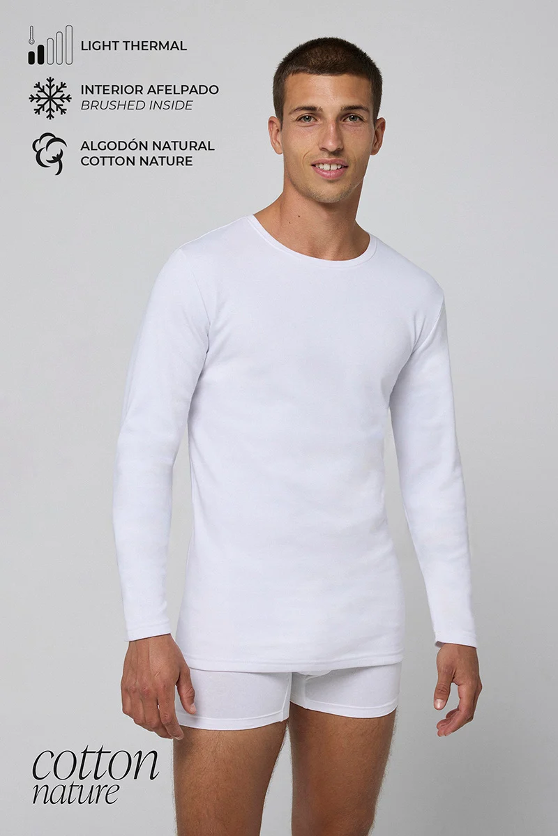 Camiseta branca de algodão quente de manga comprida - Image 6