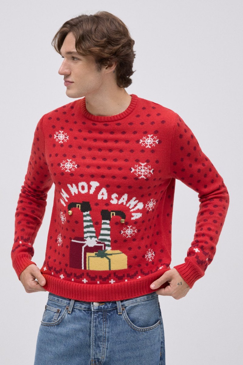 Suéter de Natal masculino com estampa "Eu não sou Papai Noel" - Image 4