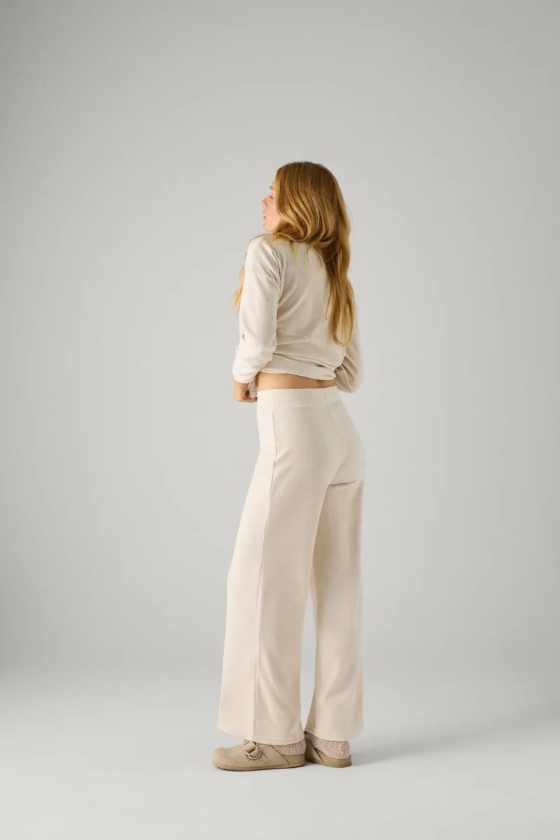 Calça larga marfim lisa - Image 6
