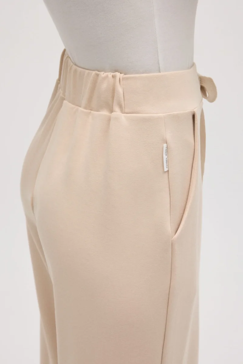 Calça reta fluida marfim - Image 5