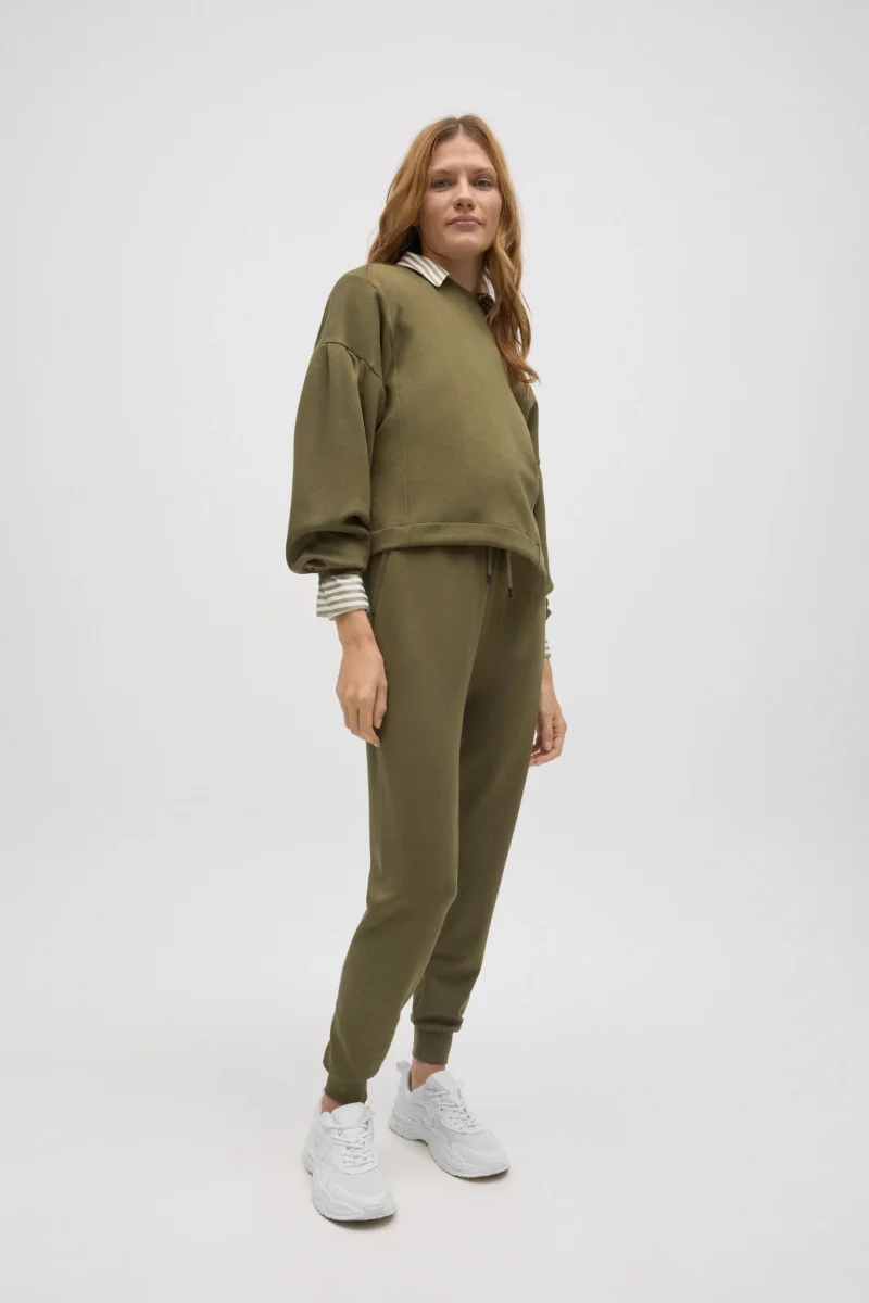 Calça jogger fluida verde - Image 4