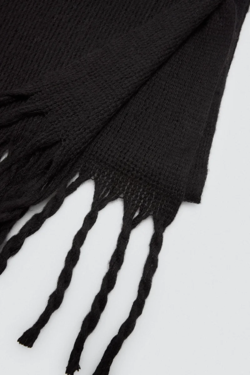 Cachecol preto liso - Image 4