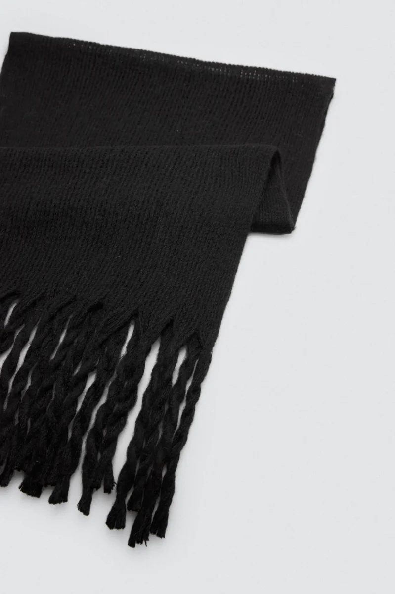 Cachecol preto liso - Image 5