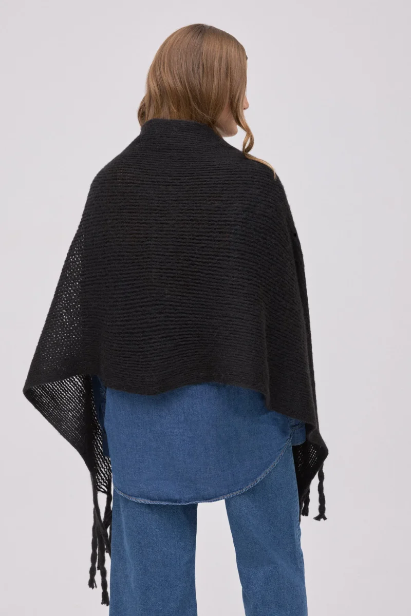 Cachecol preto liso - Image 6