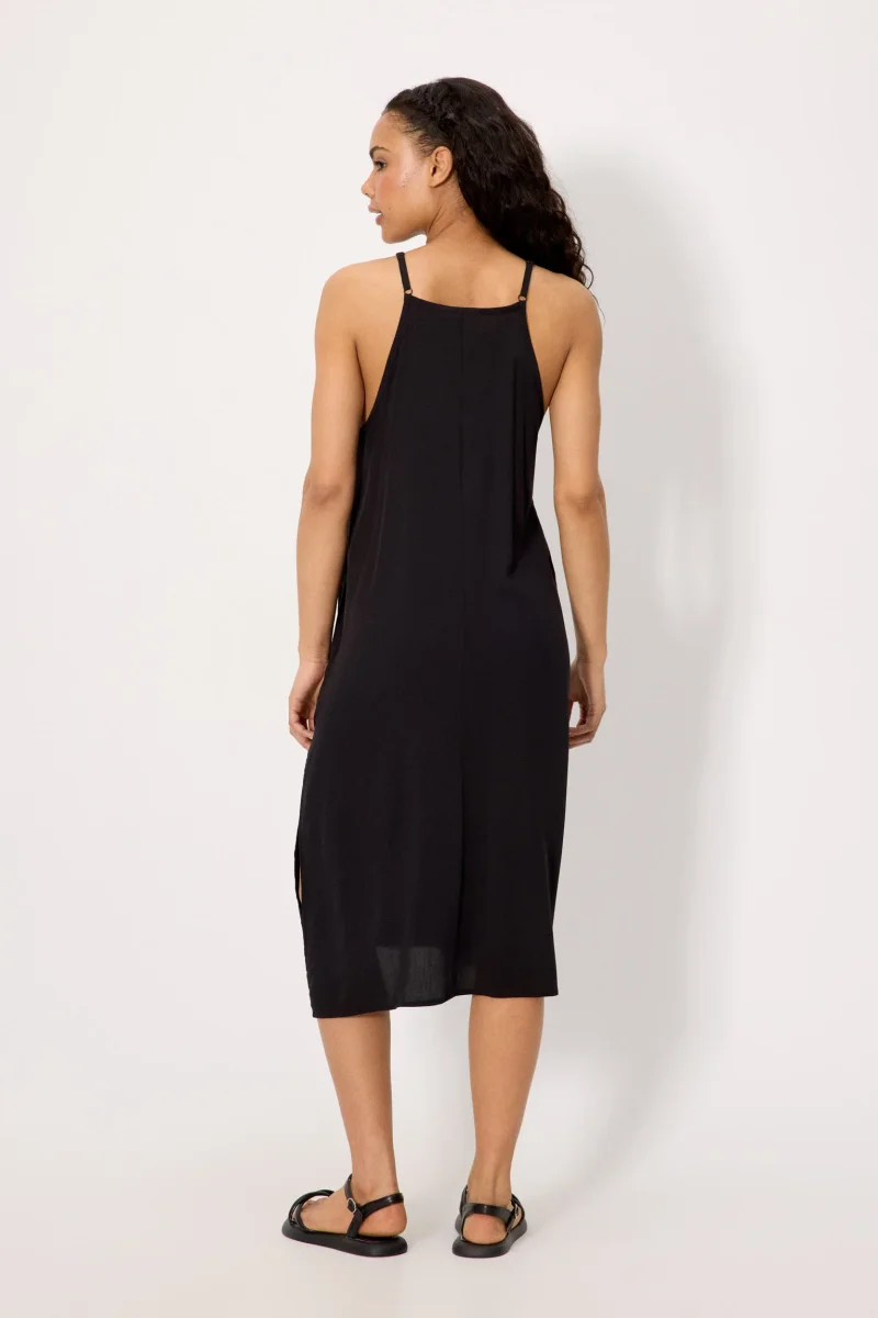 Vestido longo preto com alças ajustáveis - Image 3