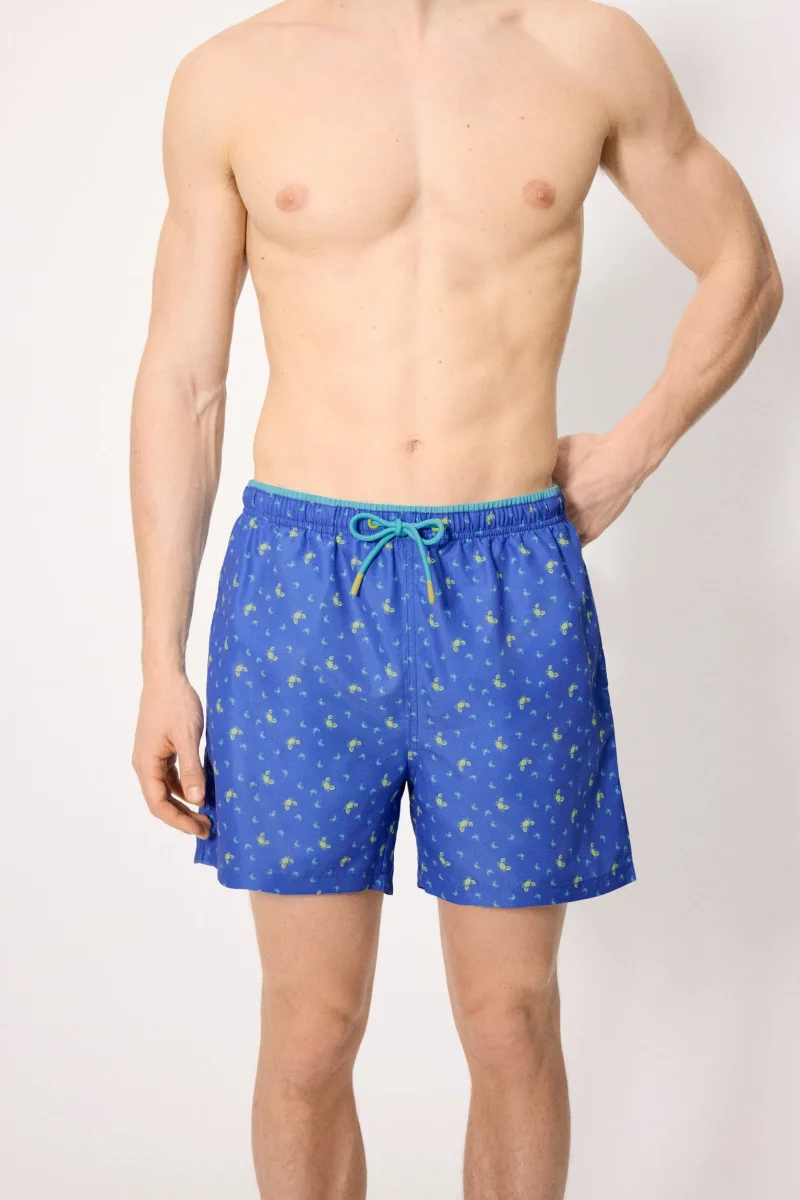 Maiô midi com estampa de caranguejo azul - Image 3