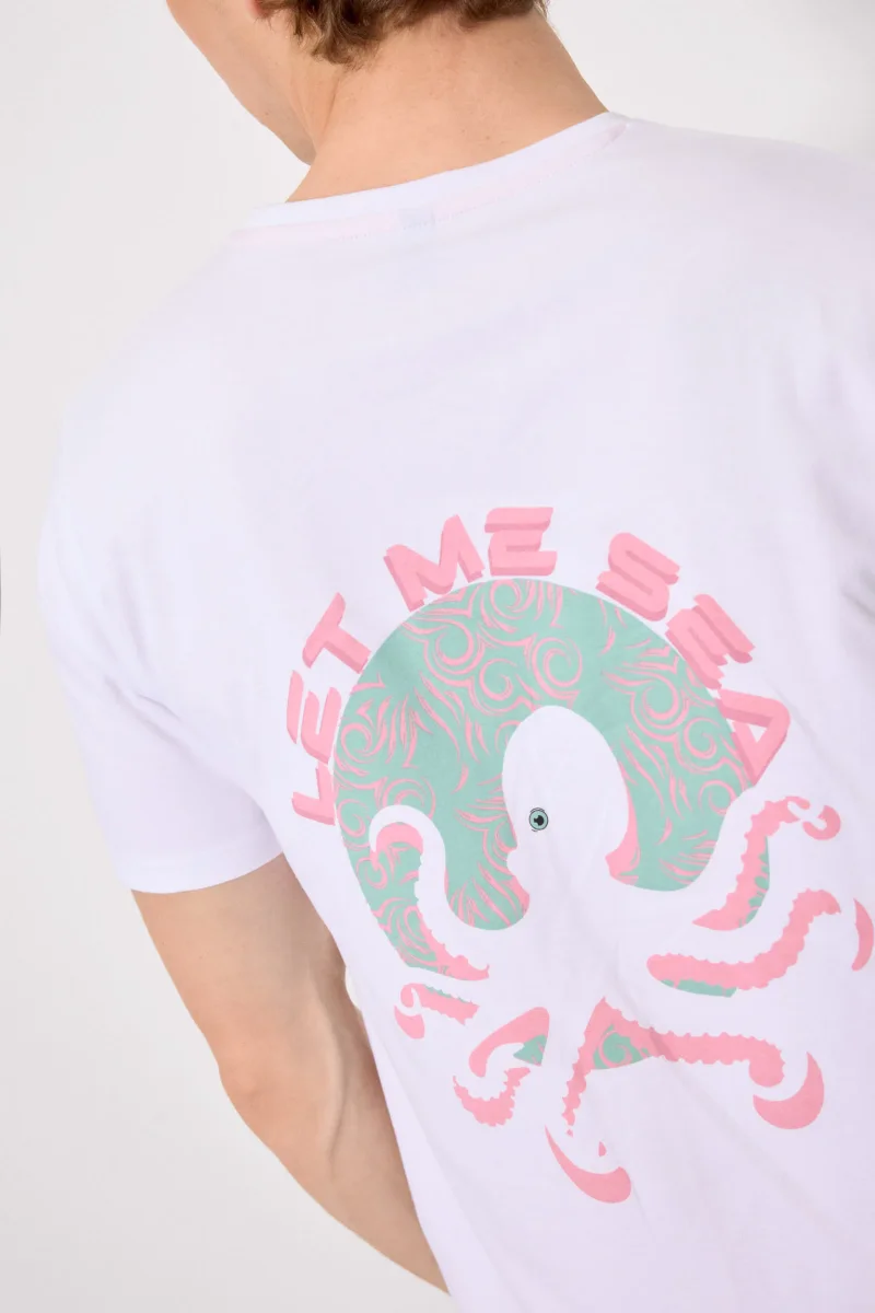 Deixe-me ver uma camiseta branca básica de manga curta. - Image 4