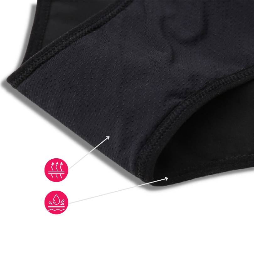 Cueca menstrual absorvente Lelambu® Captive camada tripla - Image 5